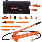 VEVOR 12 Ton Porta Power Kit, Hydraulic Ram with Pump with 4.6 ft/1.4 m Oil Hose, Portable Hydraulic Jack with Storage Case for Automotive, Garage, Farm, Mechanic (26455 LBS)