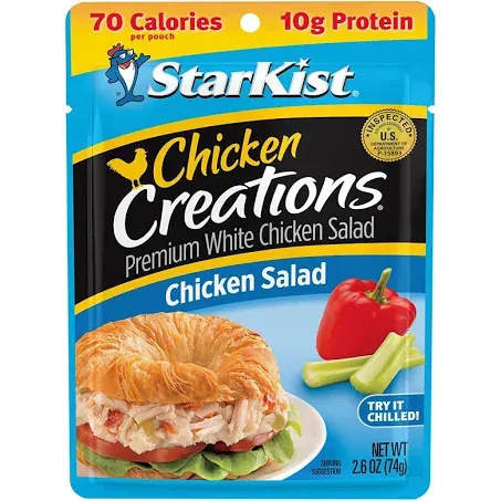 Starkist Chicken Creations, Chicken Salad, 2.6 Oz Pouch (pack Of 12)