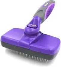 Self Cleaning Slicker Grooming Brushes for Long Short Haired Dogs Cats, Purple