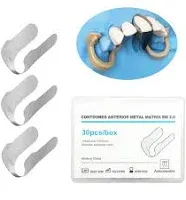 30pcs/box Curvatures Matrix Bands for Proximal Anterior Restoration Thickness