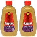 Gulden's Spicy Brown Mustard, 24 Oz,Pack of 2 Perfect for Spreading On Sandwiches