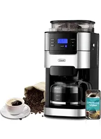 Gevi GECMA025AK-U 10 Cup Drip Coffee Maker Built In Grinder NO CARAFE