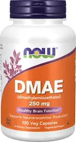 Now Foods DMAE, 250 mg, 100 Vcaps