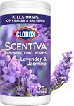 Clorox Scentiva Bleach-Free Disinfecting Wipes, Tuscan Lavender & Jasmine