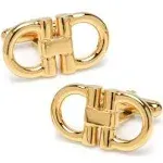 "Men's Golden Horsebit Cufflinks"