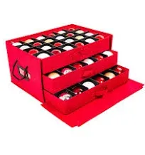 Santa's Bags 3-Drawer Christmas Ornament Storage Box