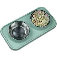 Gentledog Cat Bowls for Food and WaterPremium Removable Stainless Steel Doubl...