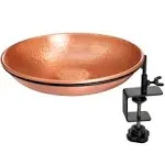 Monarch Abode 17066 Pure Hand Hammered Deck Mounted Stand Copper Bird Bath