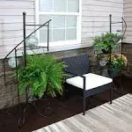 Sunnydaze 4-Tier Metal Plant Stand with Spiral Staircase Design