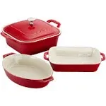 Staub 4-Piece Baking Dish Set ,cherry