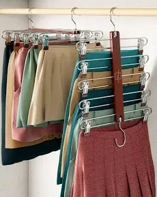 MORALVE Skirt Hangers Space Saving European Beechwood Shorts Hangers & Skirt Hangers