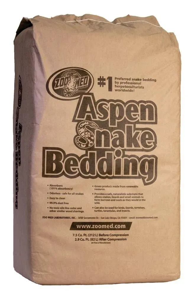 Zoo Med Aspen Snake Bedding (7.5 Cu. ft. Bale)