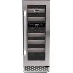 Whynter Elite 12&quot; Wide, 17 Bottle Dual Zone Wine Refrigerator | Seamless Stainless Steel Door