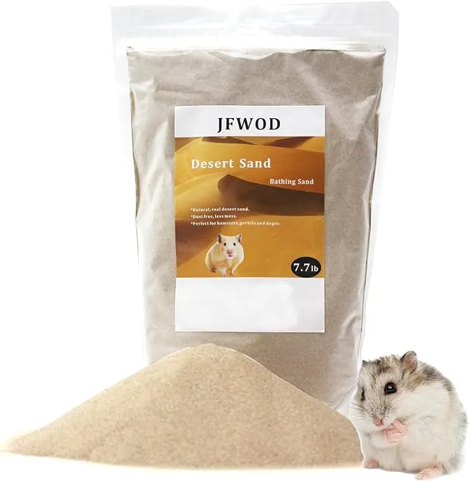 Hamster Bath Sand, 15.4lb Dust Free Desert Sand or Potty Litter Sand for Hamster Chinchillas Gerbil Syrian Mice Small Animals(Beige)