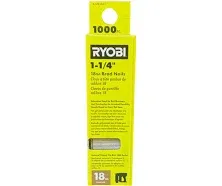 RYOBI 1,000 PC. 1-1/4" 18GA Brad Nails - A1021801