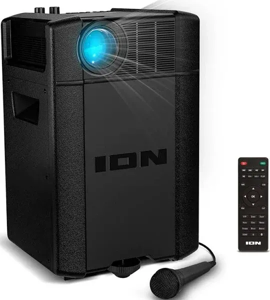 ION® IPA119B 150-Inch Home Projector Deluxe with Bluetooth & Mic