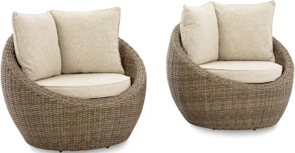 Ashley Danson Swivel Lounge with Cushion (Set of 2)