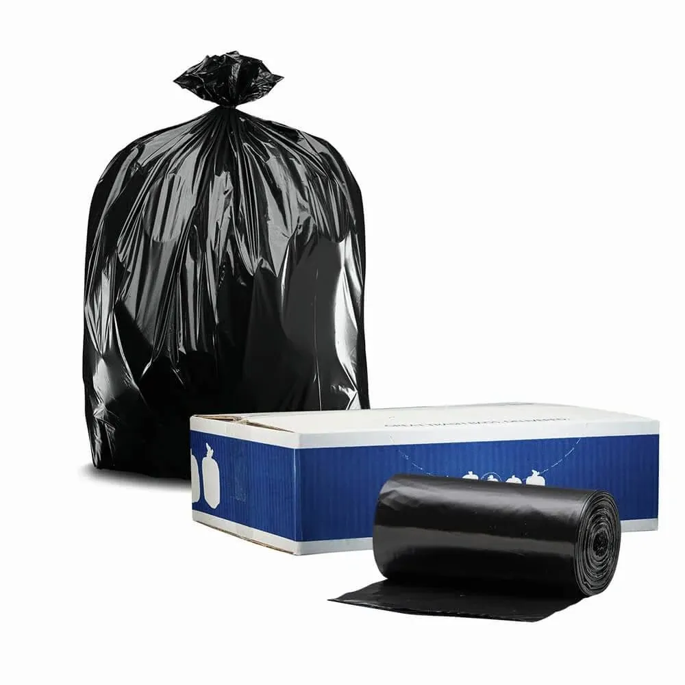 Plasticplace 12-16 Gallon Trash Bags 250 Count - Black