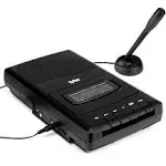 New Tyler TCP-01 Portable Cassette Player &amp; Recorder - Retro Shoebox Style Blk