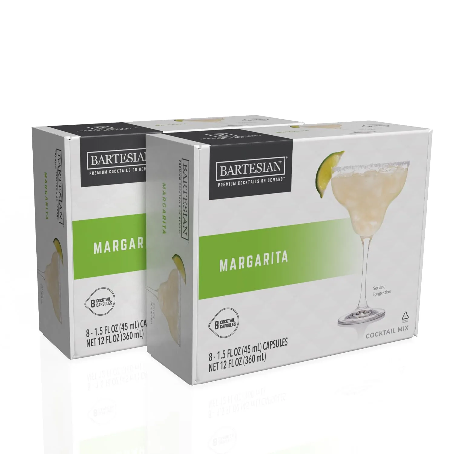 Bartesian 16-Pack Margarita Mixer Capsules for Cocktail Machine – Home Bar Mixology Cocktails Mix Pod Capsule Set To Use With the Bartesian Cocktail Drink Maker Machine