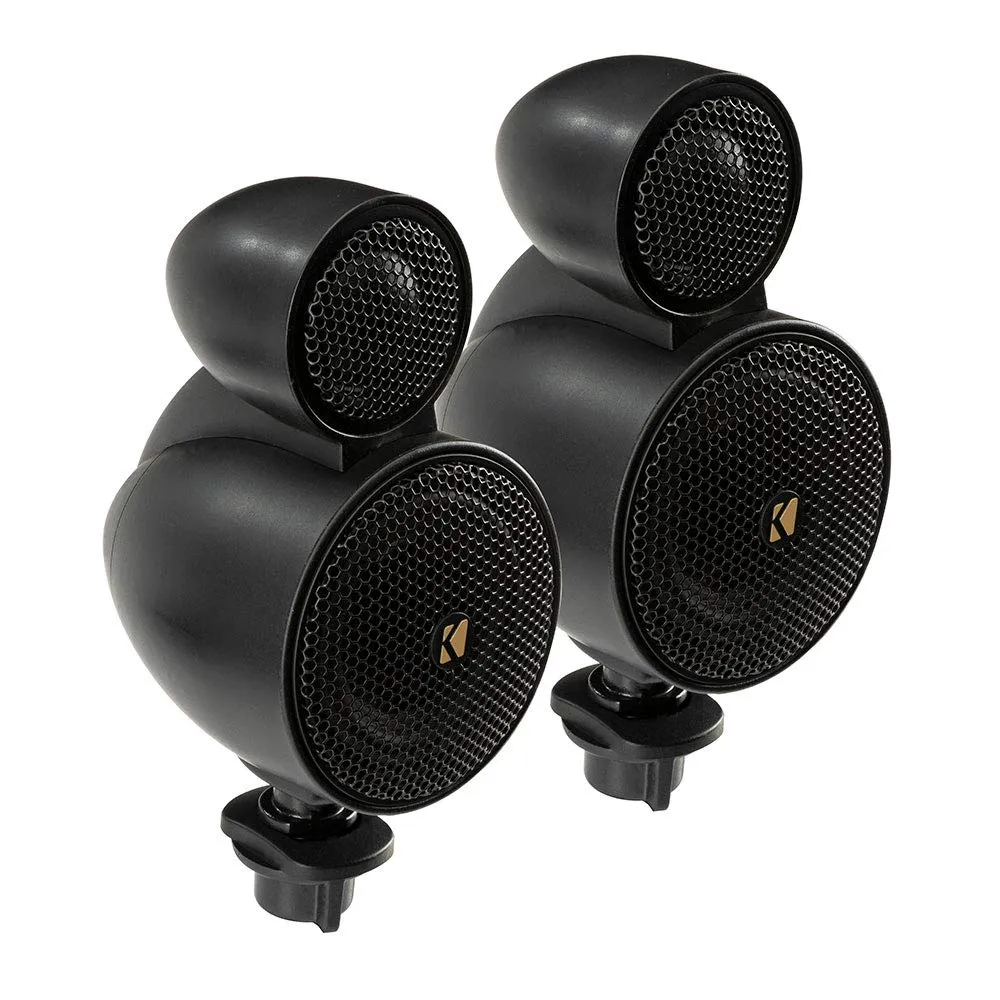 Kicker 47KSMT2504 2.5/1-Inch 50 RMS Ksseries Dual-Pod Tweeters Component Systems