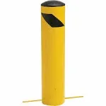 Global Industrial - 652899G - Steel Bollard w/Removable Plastic Cap & Chain Slots for Underground 5.5x36