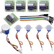 ELEGOO 5 Sets 28BYJ-48 ULN2003 5V Stepper Motor + ULN2003 Driver Board Compatible with Arduino