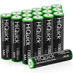 16 Counts Rechargeable Batteries AAA 1100mAh High Capacity Performance 1.2V, ...