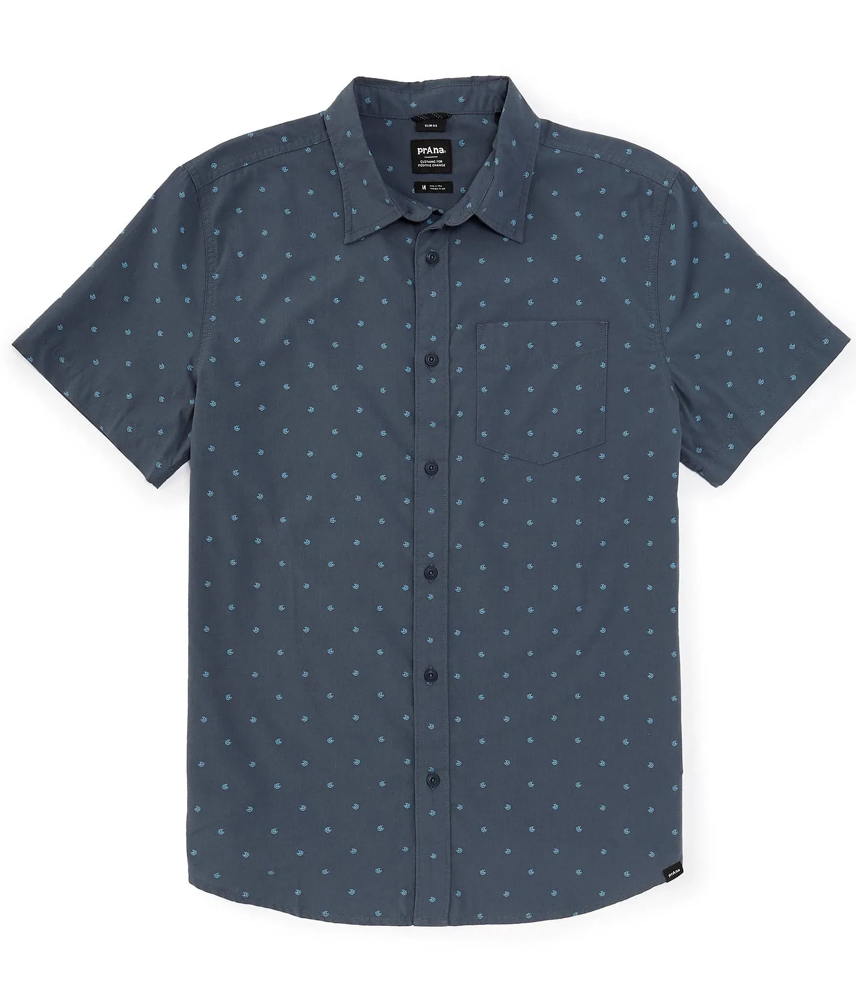 Men's Prana Tinline Shirt - Grey Blue Water