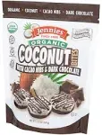 Jennies Organic Coconut Bites with Cacao Nibs and Dark Chocolate, 5.25oz | Gluten Free | Peanut Free | Dairy Free | Non GMO