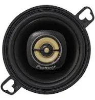 Pioneer TS-A879, 2-Way Coaxial Car Audio Speakers, Full Range, Clear Sound Quality, Easy Installation and Enhanced Bass Response, Black and Gold Colored 3.5” Round Speakers