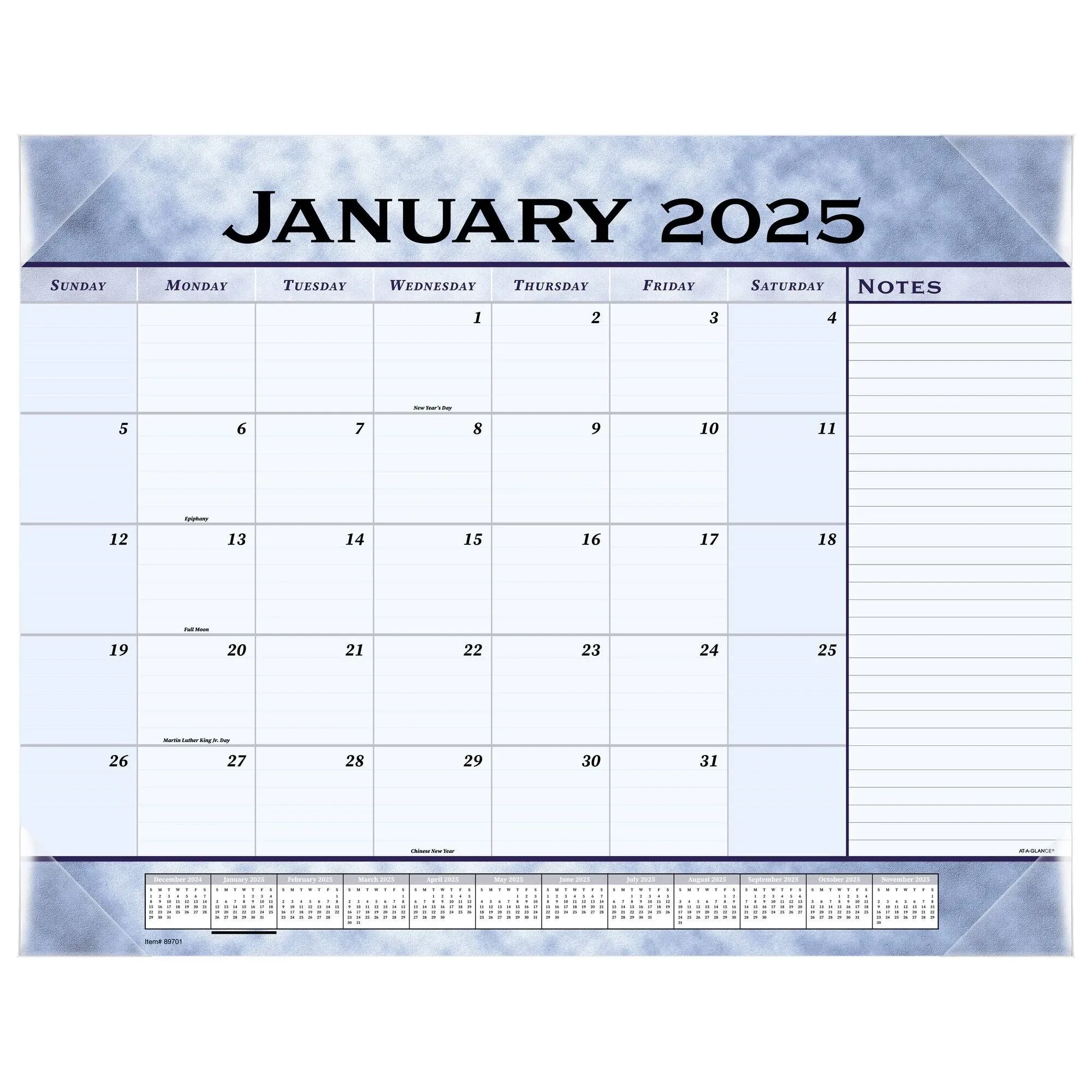 At-A-Glance Slate Blue Desk Pad