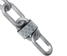 Mr. Chain Reflective Plastic Barrier Chain, Silver, 2-Inch Link Diameter, 25-Foot Length (52008-25)