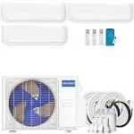 MRCOOL DIY 4th Generation Mini Split 36K BTU 3 Zone Ductless Air Conditioner and Heat Pump with 25 ft. Install Kit - DIYM336HPW06C28