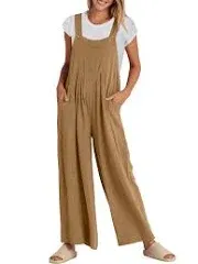 Womens Jumpsuits Overalls Wide Leg Casual Summer Outfits Linen Rompers Jumpers