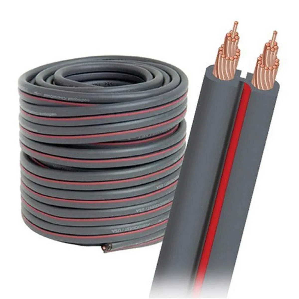 AudioQuest X2 30 foot gray unterminated speaker wire (gray)