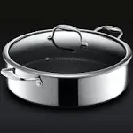 HexClad 7 Quart Hybrid Saute Pan, Nonstick Chicken Fryer, Dishwasher and Oven Friendly, Compatible with All Cooktops