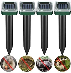 PHIMINNEX Solar Mole Repellent Ultrasonic Mole Repellent Solar Powered,Outdoor Waterproof Ultrasonic Snake Repellent for Get Rid of Mole