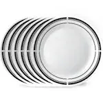 Corelle 6-Piece 10.25" Dinner Round Plates, Vitrelle Triple Layer Glass, Lightweight Round Plates, Large Round Plates, Chip and Scratch Resistant