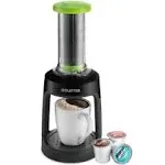 Gourmia GKCP135 Manual Coffee Brewer - Single Serve Manual Hand French Press Coffee Maker - No Electricity - Brew Coffee Anywhere - Green