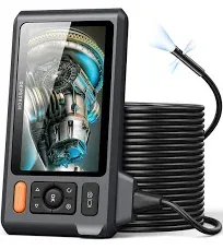 DEPSTECH Triple Lens Endoscope Inspection Camera 5&#034;IPS Screen 50FT