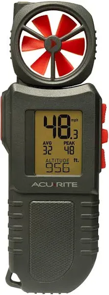 AcuRite 00256M Portable Anemometer with Flashlight