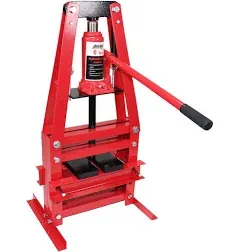 Dragway Tools 6-Ton Benchtop Hydraulic A-Frame Shop Press with Press Plates