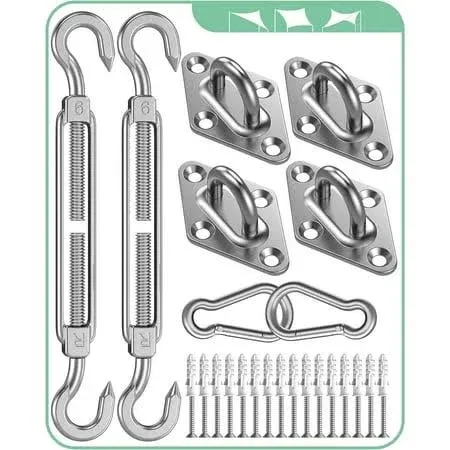 Sun Shade Sail Hardware Kit: Triangle Rectangle Shade Sail Hardware Kit Heavy 