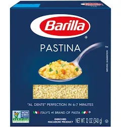 Pastina Pasta 12 oz. Box Pack of 16 Non-GMO Pasta Made with Durum Wheat