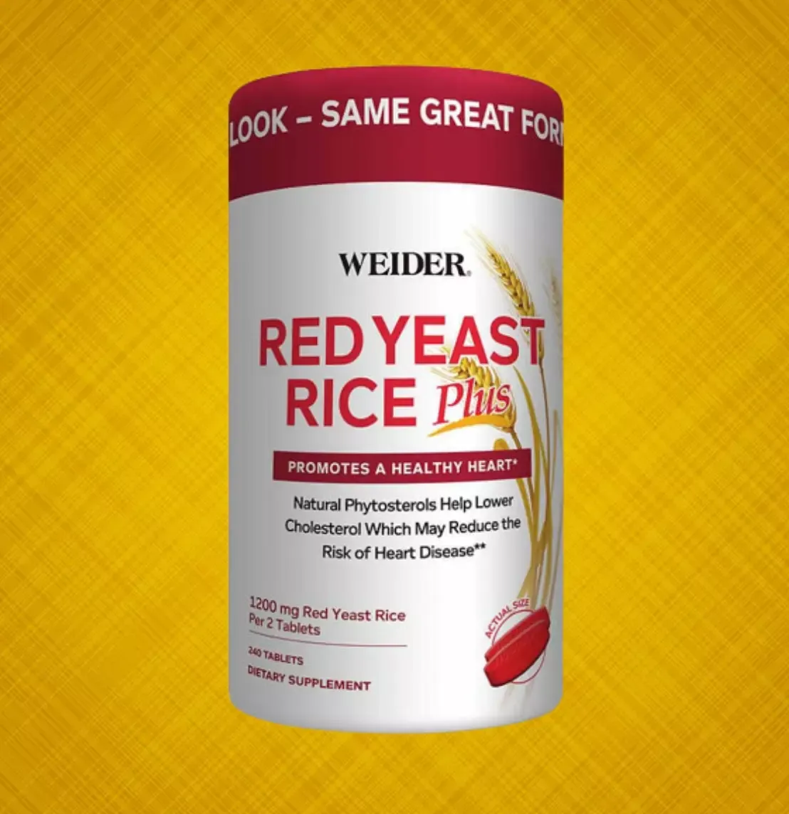 Weider Red Yeast Rice Plus 1200 mg., 240 Tablets