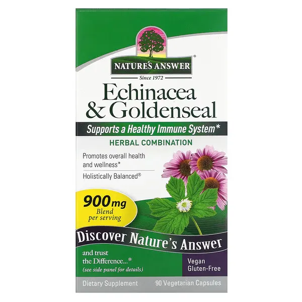 NATURE&#039;S ANSWER ECHINACEA HERB/ROOT AND GOLDENSEAL ROOT