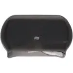 Tork Twin Standard Roll Bath Tissue Dispenser - Smoke