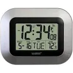 WT-8005U-S La Crosse Technology Atomic Digital Wall Clock IN Temperature &amp; Date