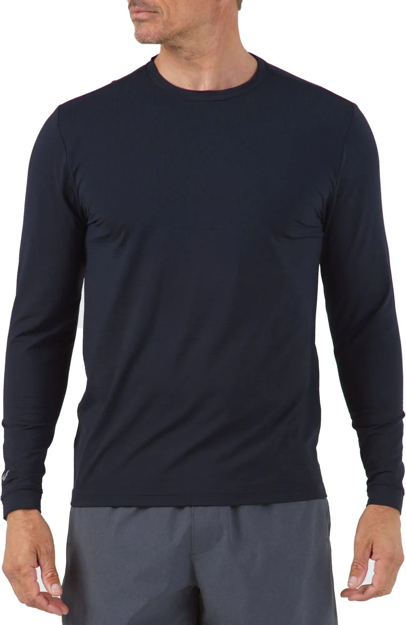 IBKUL Men's Long Sleeve Crewneck T-shirt